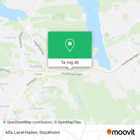 Alfa Laval-Hallen karta