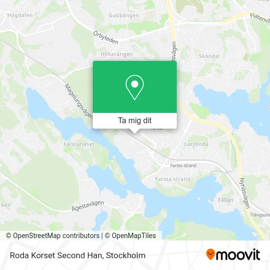 Roda Korset Second Han karta