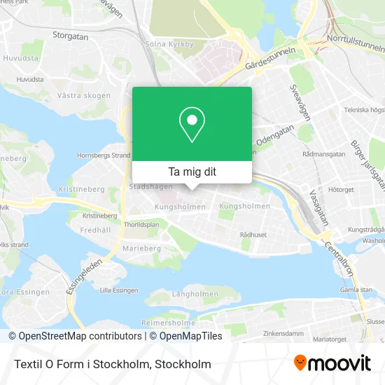 Textil O Form i Stockholm karta