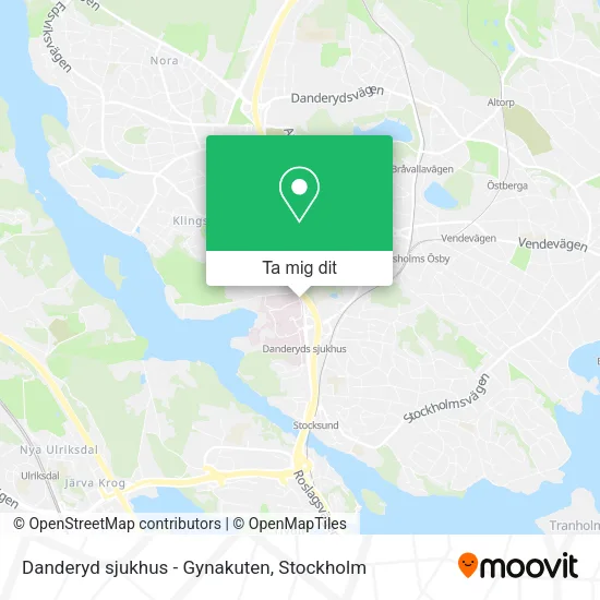 Danderyd sjukhus - Gynakuten karta