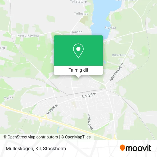 Mulleskogen, Kil karta