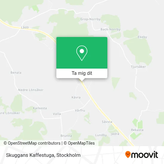 Skuggans Kaffestuga karta