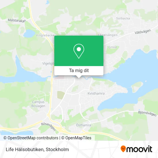 Life Hälsobutiken karta