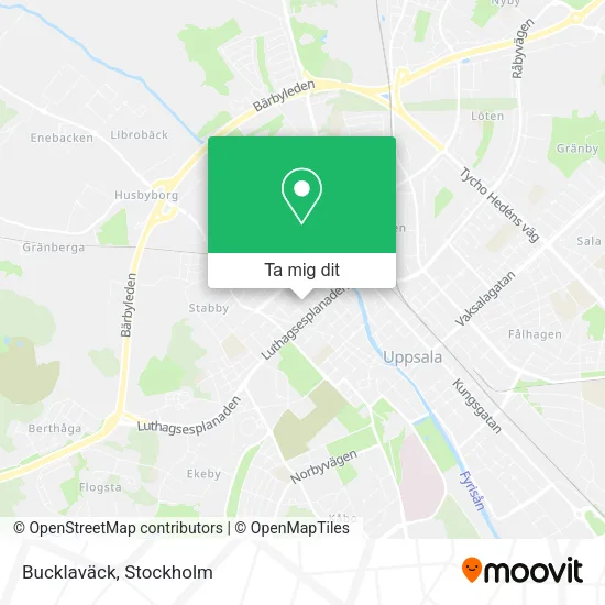 Bucklaväck karta
