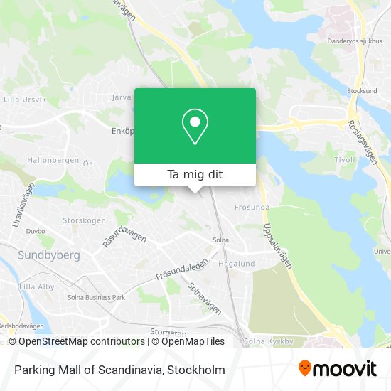 Parking Mall of Scandinavia karta