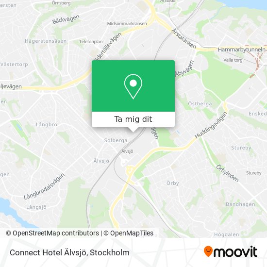 Connect Hotel Älvsjö karta
