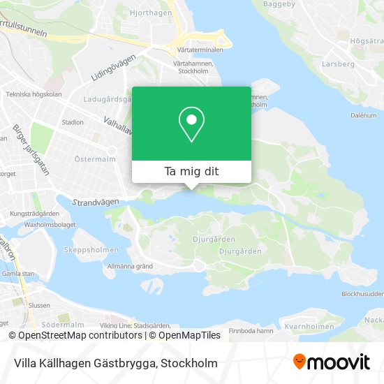 Villa Källhagen Gästbrygga karta
