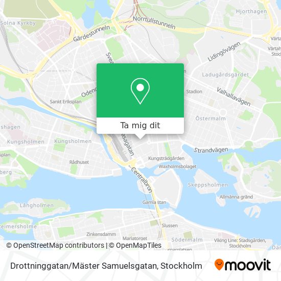 Drottninggatan / Mäster Samuelsgatan karta