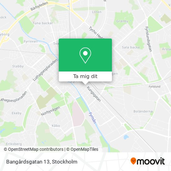 Bangårdsgatan 13 karta