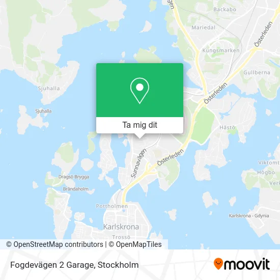 Fogdevägen 2 Garage karta