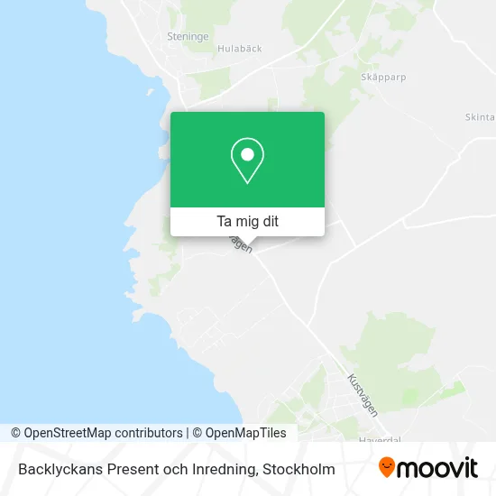 Backlyckans Present och Inredning karta