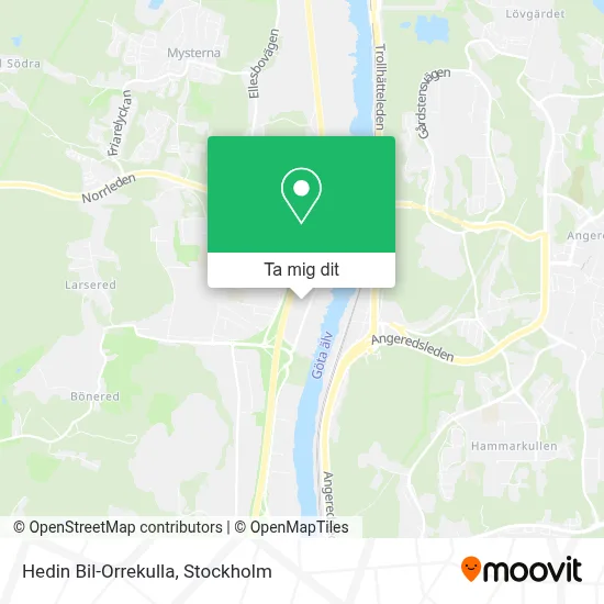 Hedin Bil-Orrekulla karta