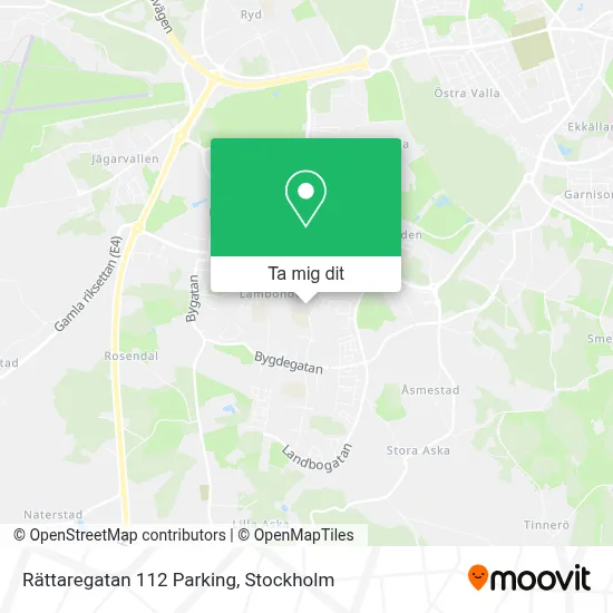 Rättaregatan 112 Parking karta
