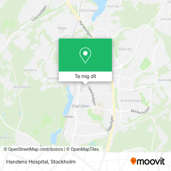 Handens Hospital karta