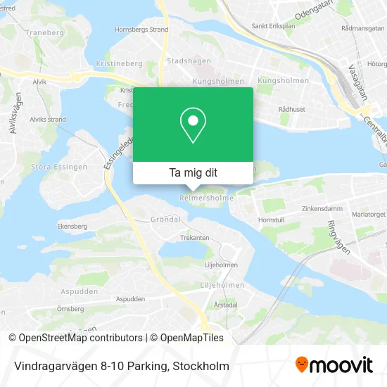 Vindragarvägen 8-10 Parking karta