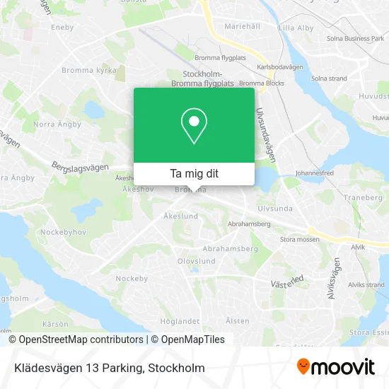 Klädesvägen 13 Parking karta