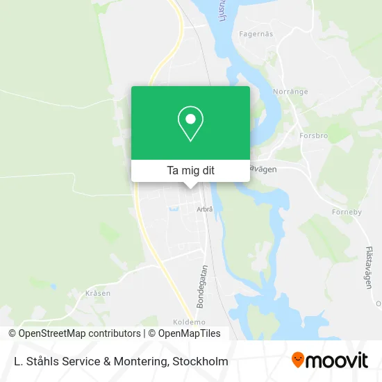 L. Ståhls Service & Montering karta