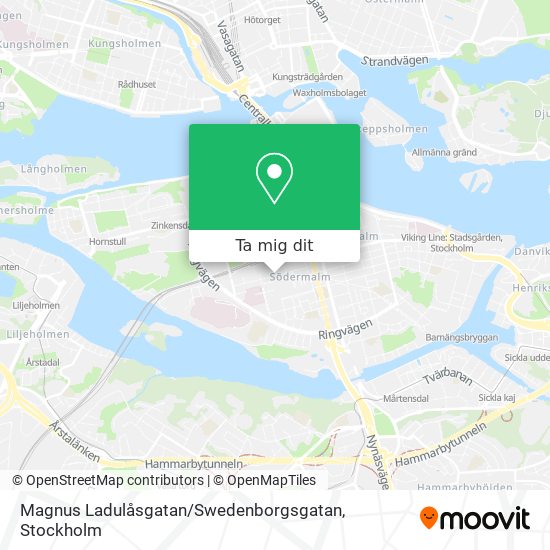 Magnus Ladulåsgatan / Swedenborgsgatan karta