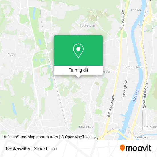 Backavallen karta