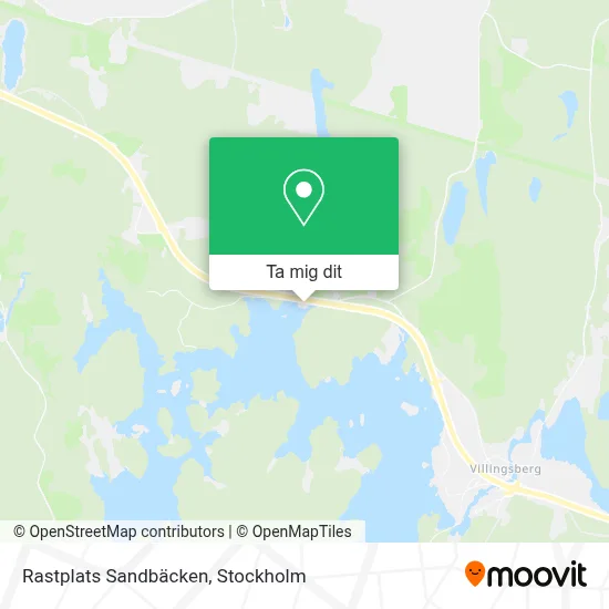 Rastplats Sandbäcken karta