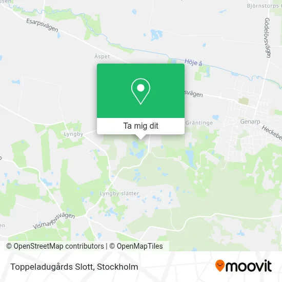 Toppeladugårds Slott karta
