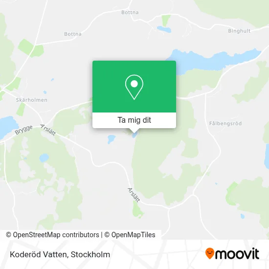 Koderöd Vatten karta