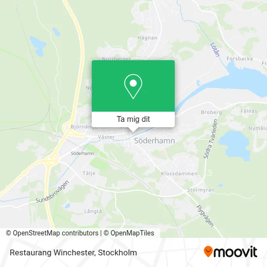 Restaurang Winchester karta