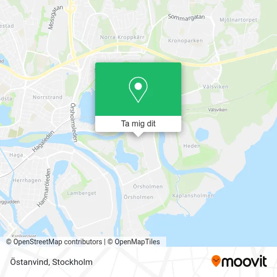 Östanvind karta