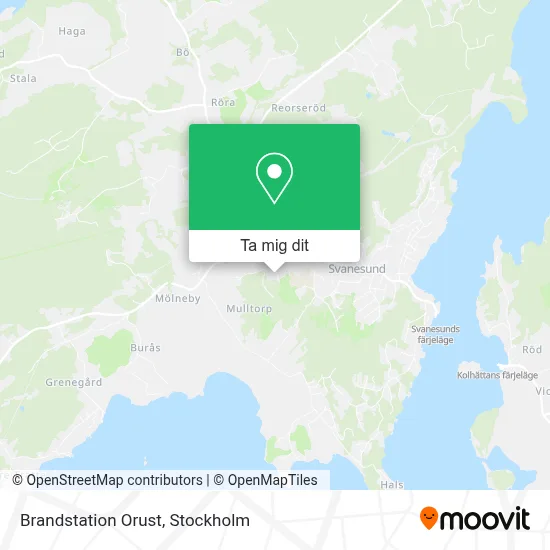 Brandstation Orust karta