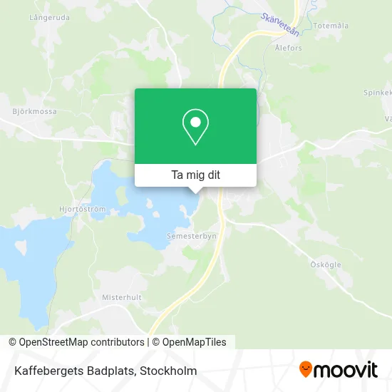 Kaffebergets Badplats karta