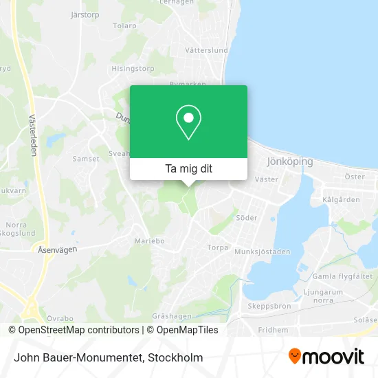 John Bauer-Monumentet karta