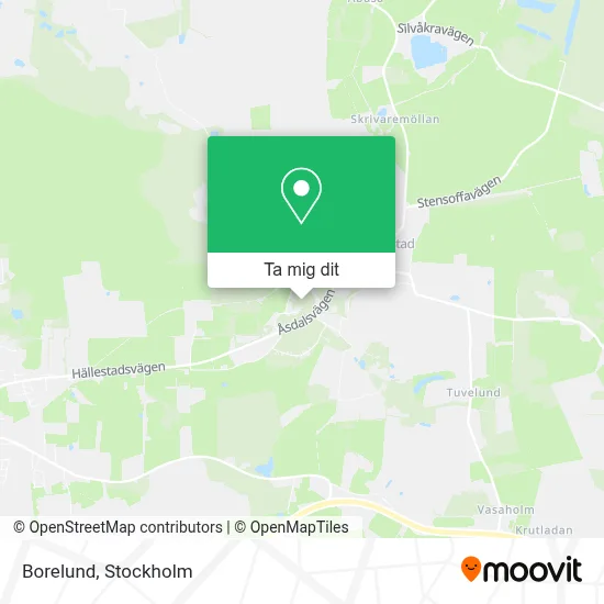 Borelund karta