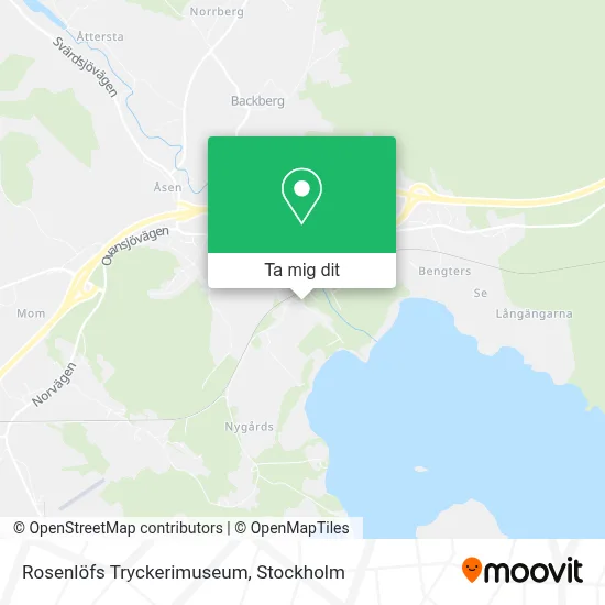 Rosenlöfs Tryckerimuseum karta