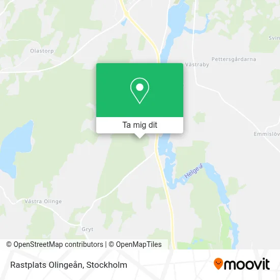 Rastplats Olingeån karta