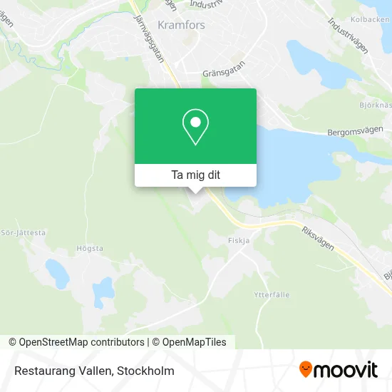 Restaurang Vallen karta