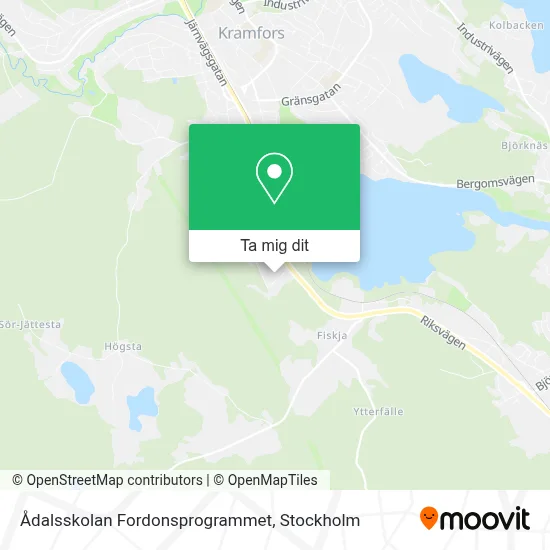 Ådalsskolan Fordonsprogrammet karta