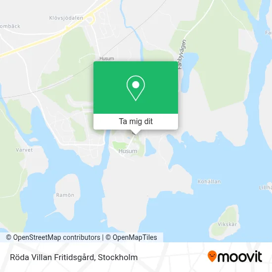Röda Villan Fritidsgård karta