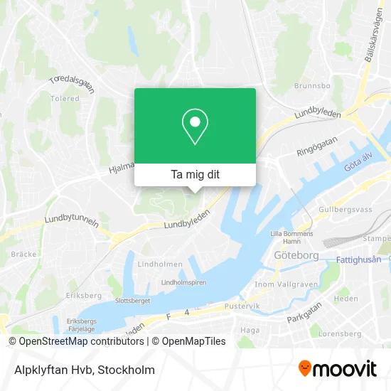 Alpklyftan Hvb karta