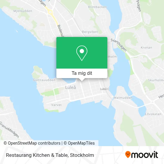 Restaurang Kitchen & Table karta