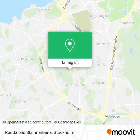 Ruddalens Skrinnarbana karta