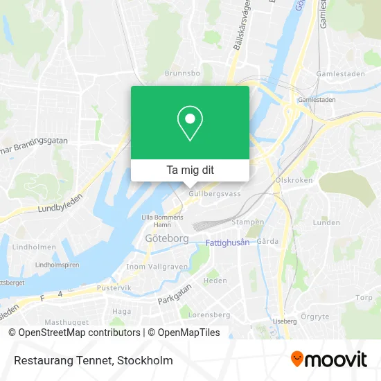 Restaurang Tennet karta