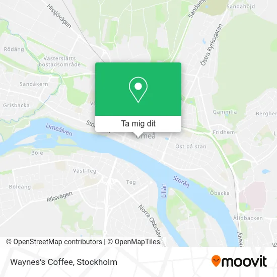 Waynes's Coffee karta