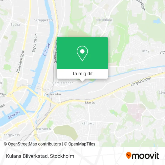 Kulans Bilverkstad karta