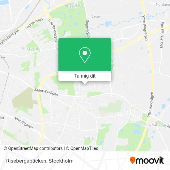 Risebergabäcken karta