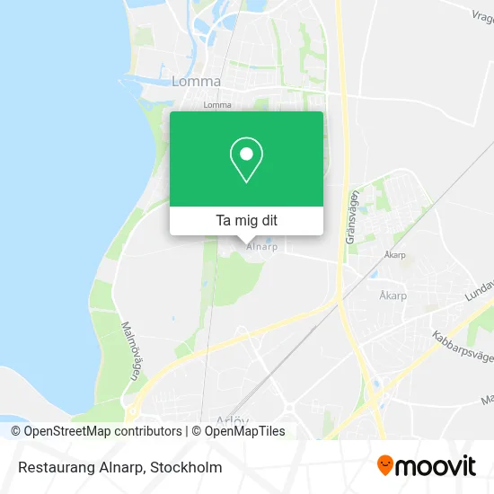 Restaurang Alnarp karta