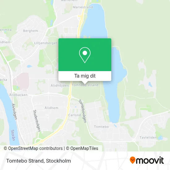 Tomtebo Strand karta
