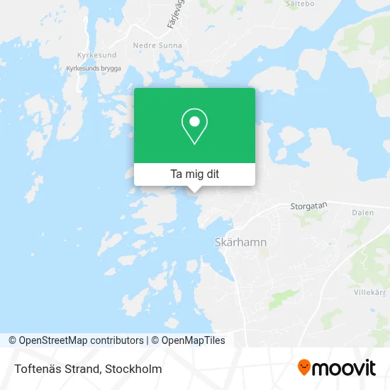 Toftenäs Strand karta