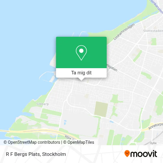 R F Bergs Plats karta