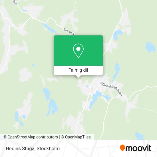 Hedins Stuga karta