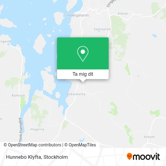 Hunnebo Klyfta karta